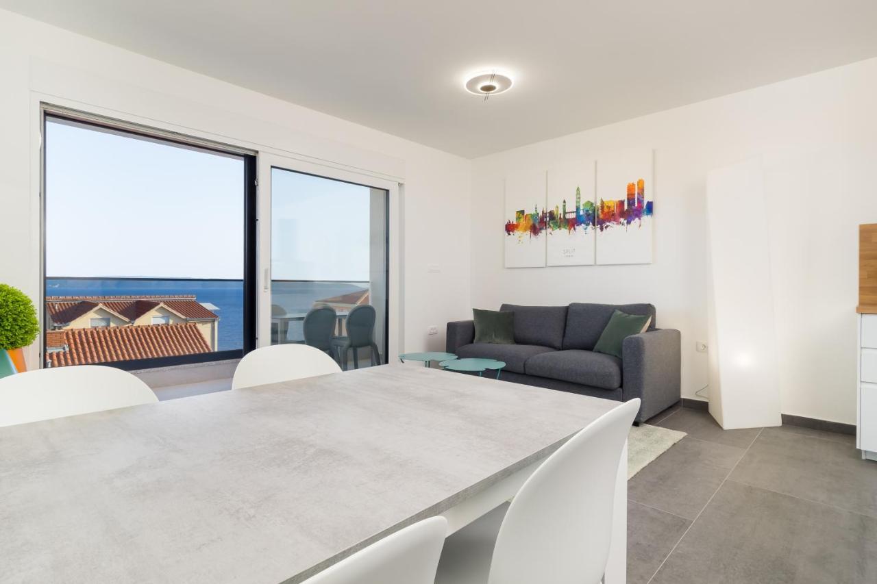 Luxury Apartment- Balcony- Private Rooftop And Jacuzzi- Common Pool Trogir Bagian luar foto